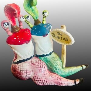 “The Slugettes” -Whimsical Ceramic Slug Figure - Red, Green, and Blue